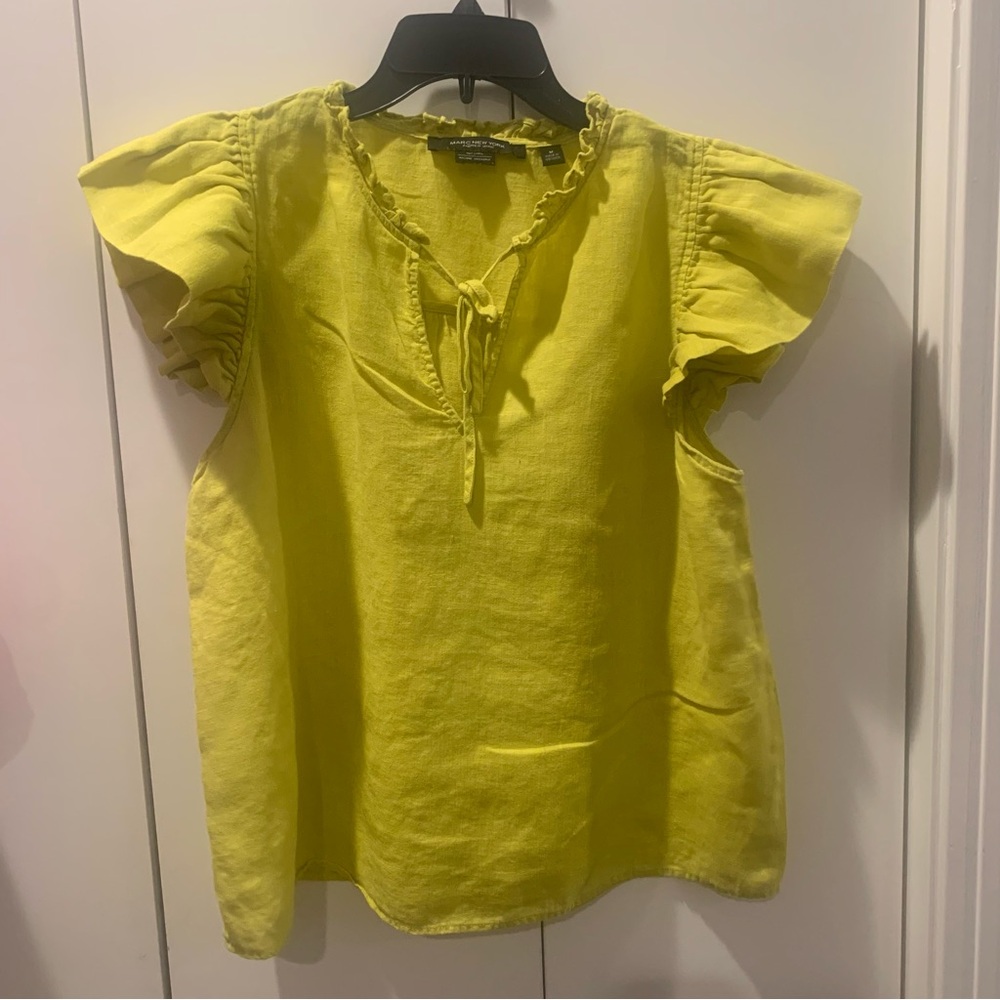 Marc New York Blouse women size med lime green